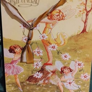 Moonlight and Roses Fairy Art Margaret Tarran Wall Hanging Back  mailingcard vtg